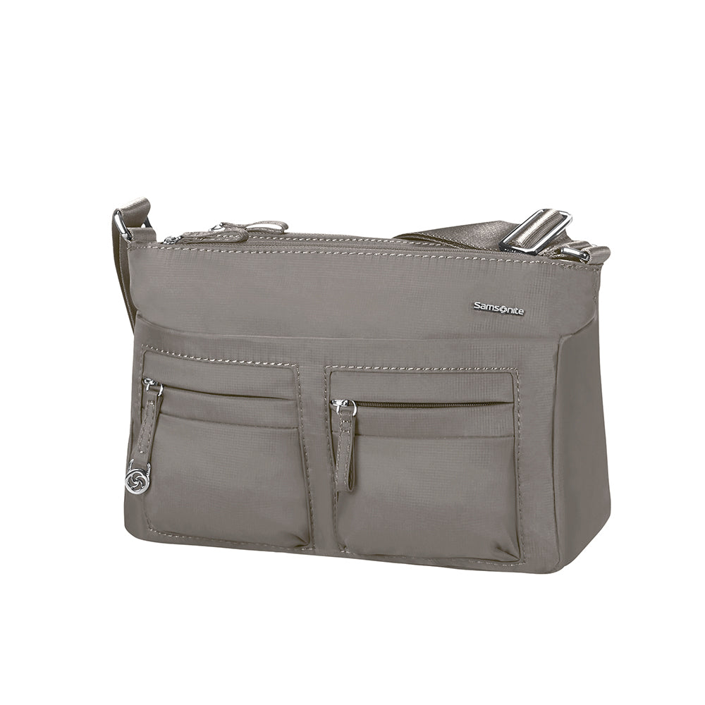  Bolsa Move 2.0 Horizontal Shoulder Bag + Flap Taupe 