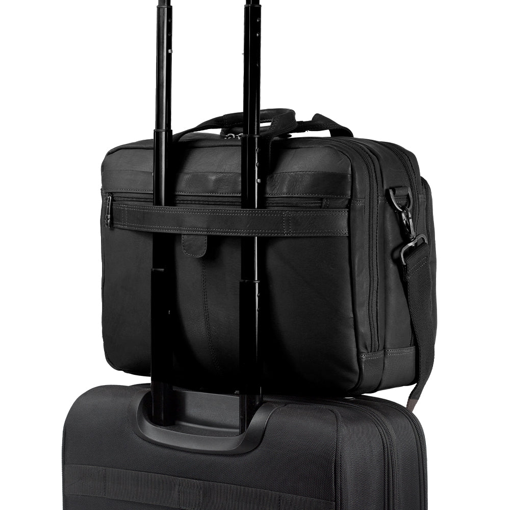Maletín Scs Leather Business Vachetta Negro 23,3 Lts