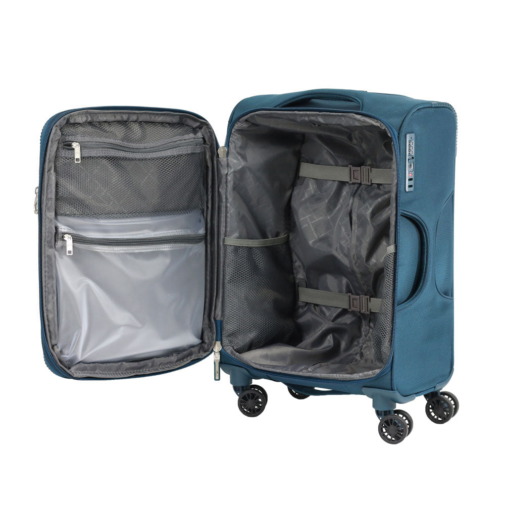  Maleta Suave DAKAR 2.0 SPINNER 19  EXP Chica PETROL BLUE 