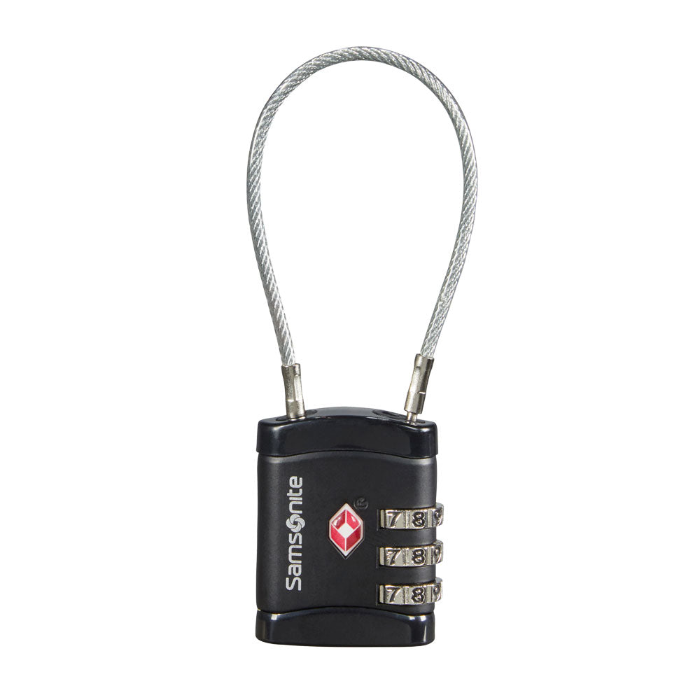 Candado Global Travel Accessories Cablelock 3 Dial Tsa Black