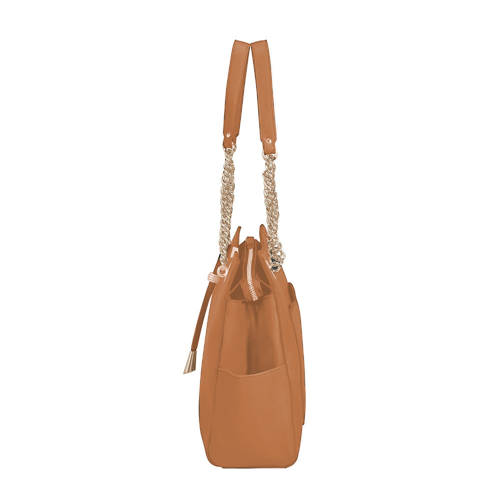 Cartera Satiny 2.0 Shopping Bag Copper Blush Grande 4,2 Lts
