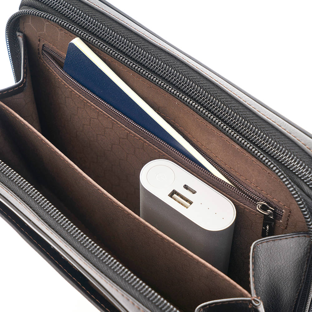  Portapasaporte Savio Leather Iv Men Pouch Negro 