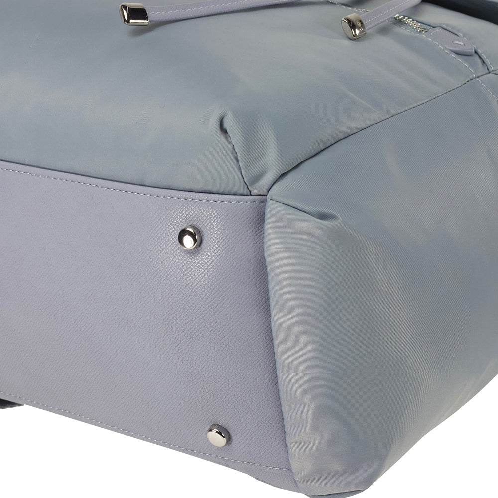 Mochila Fashion City Backpack 3 Pockets Caramelo Azul