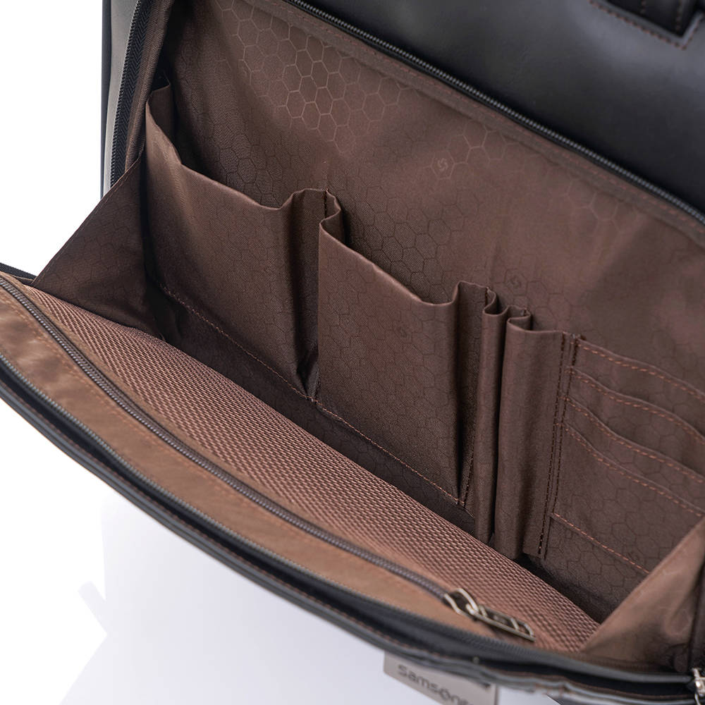  Maleta Suave Savio Leather Iv Rolling Tote Cabina Negro 