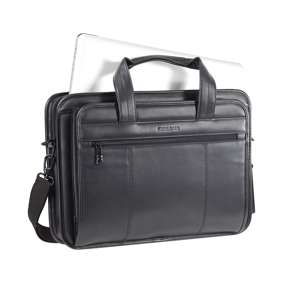 Maletín Scs Leather Business Spinner 19" Negro 13,5 Lts