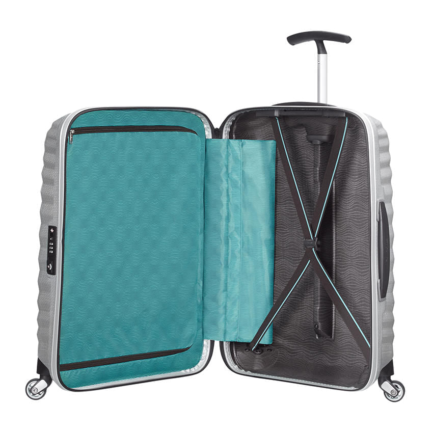 Maleta Rígida Lite-Shock Spinner 55/20 Plata Cabina