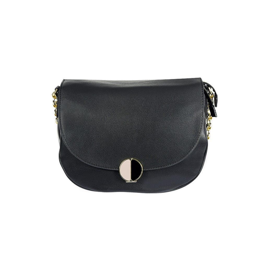 Cartera Sphinx Round Shoulder Bag M Black