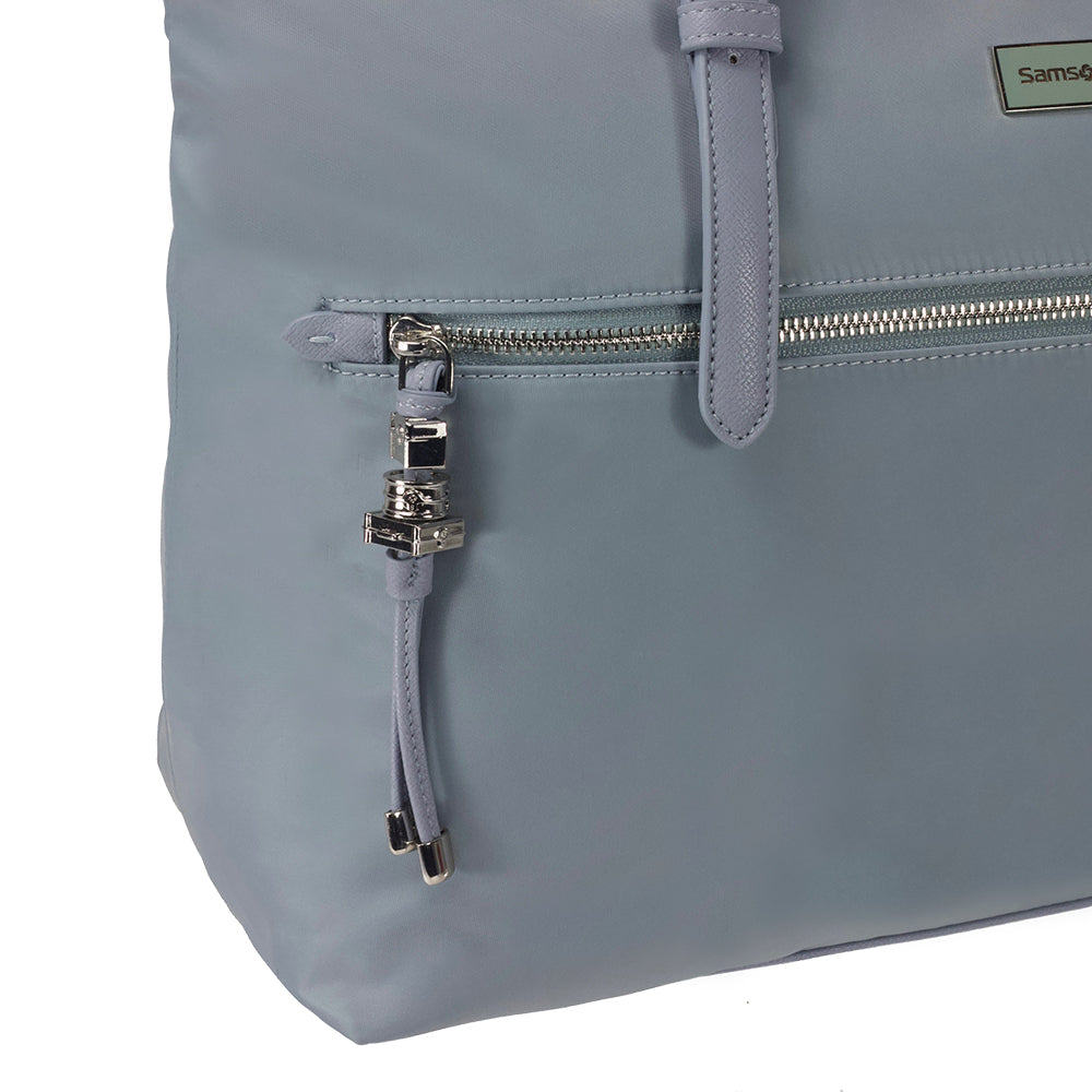 Bolso Fashion City Shopping Bag M With Laptop Com Caramelo Azul
