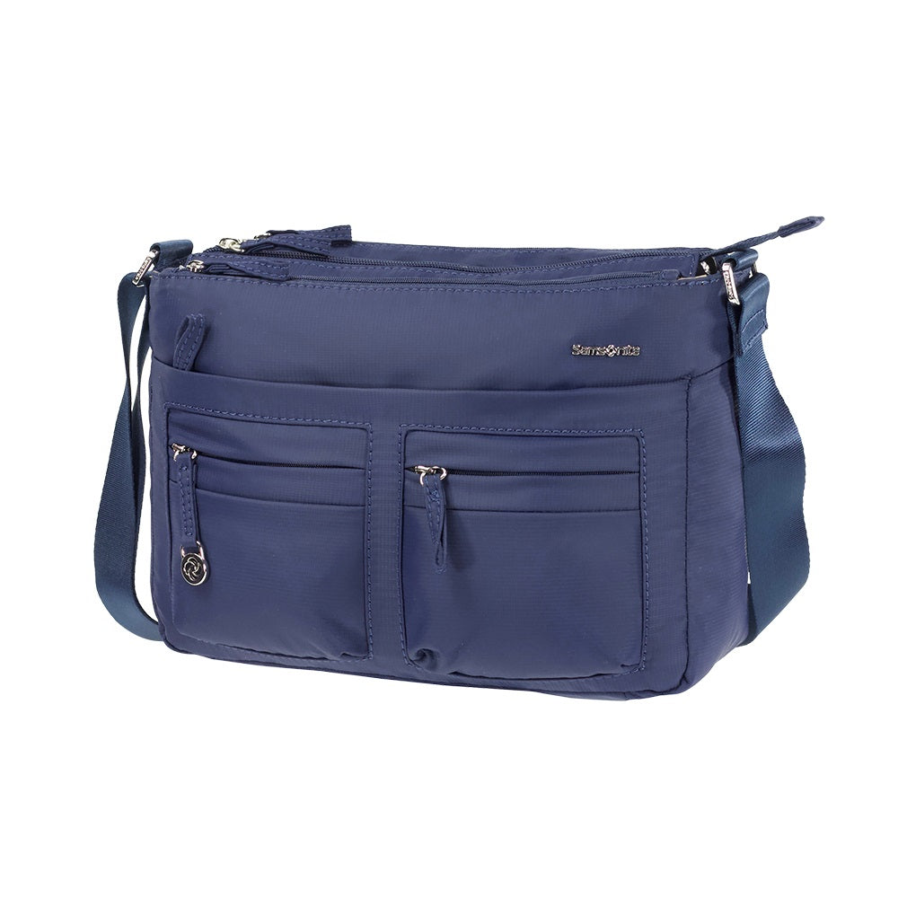 Cartera Move It Horizontal Shoulder Bag + Flap Azul Oscuro