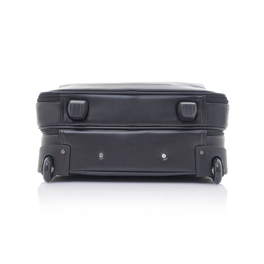  Maleta Suave Savio Leather Iv Rolling Tote Cabina Negro 