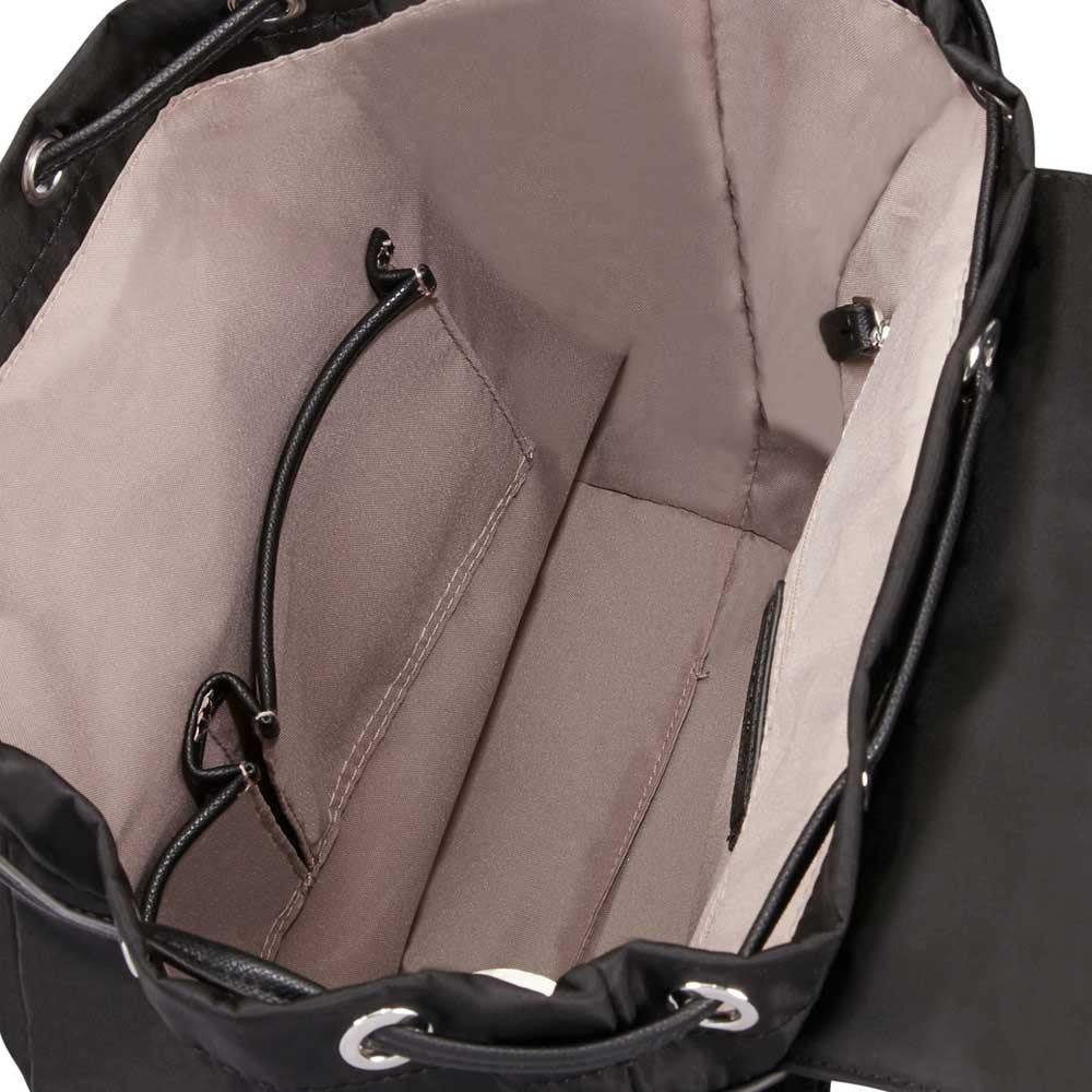 Cartera Karissa Backpack 1 Pocket Black Mediana 2,1 Lts