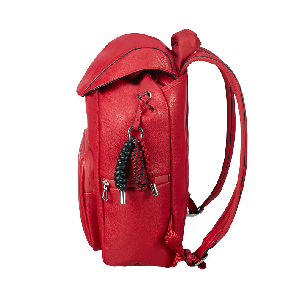  Mochila She's Back Backpack + Flap Mediana Dark Red 