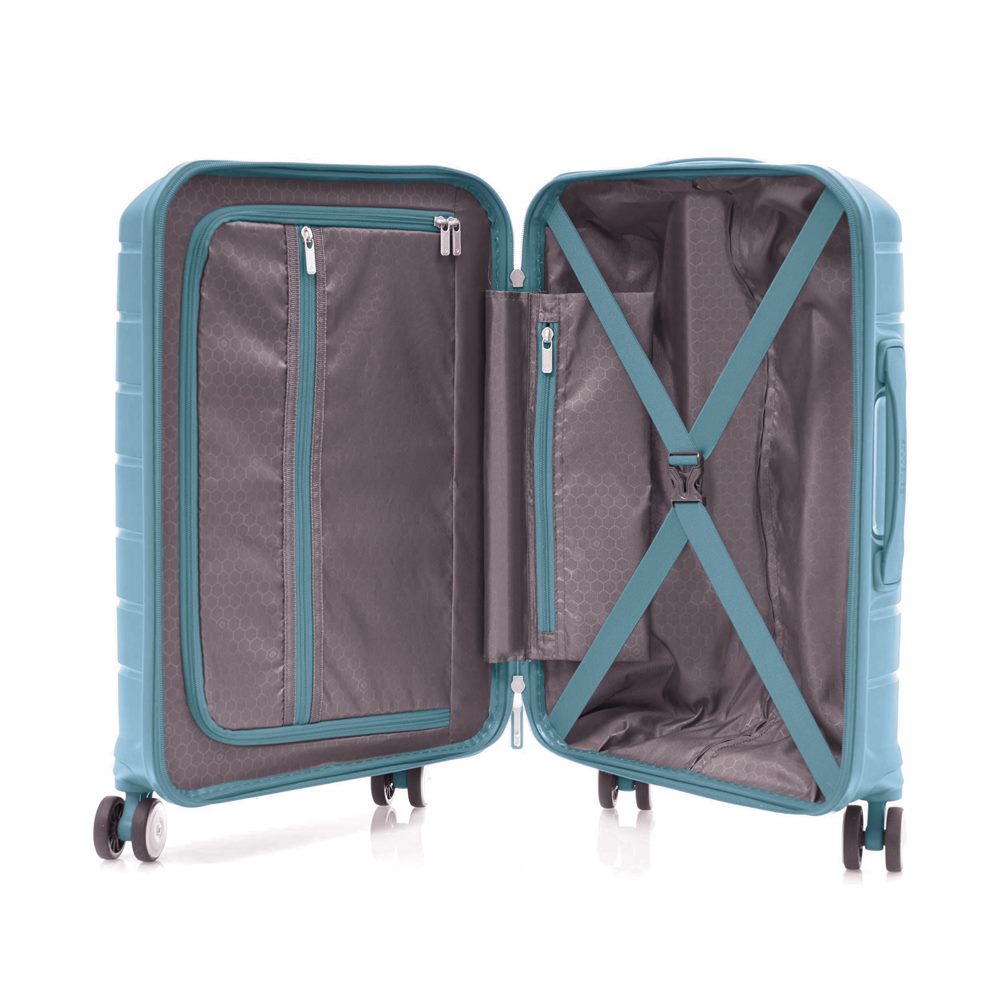 Maleta Rígida Octolite Spinner 55/20 Exp Azul Aqua Cabina