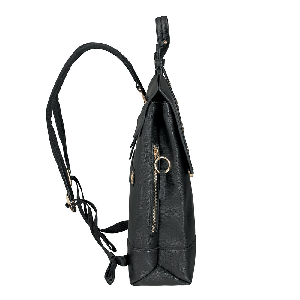 Mochila Divia Backpack+Flap 10.1" Black Grande 2,8 Lts