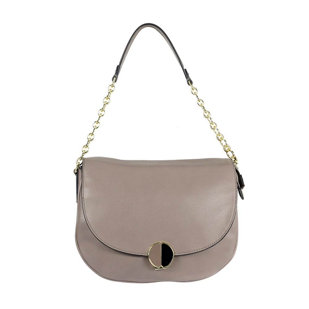 Cartera Sphinx Round Shoulder Bag M Dark Taupe