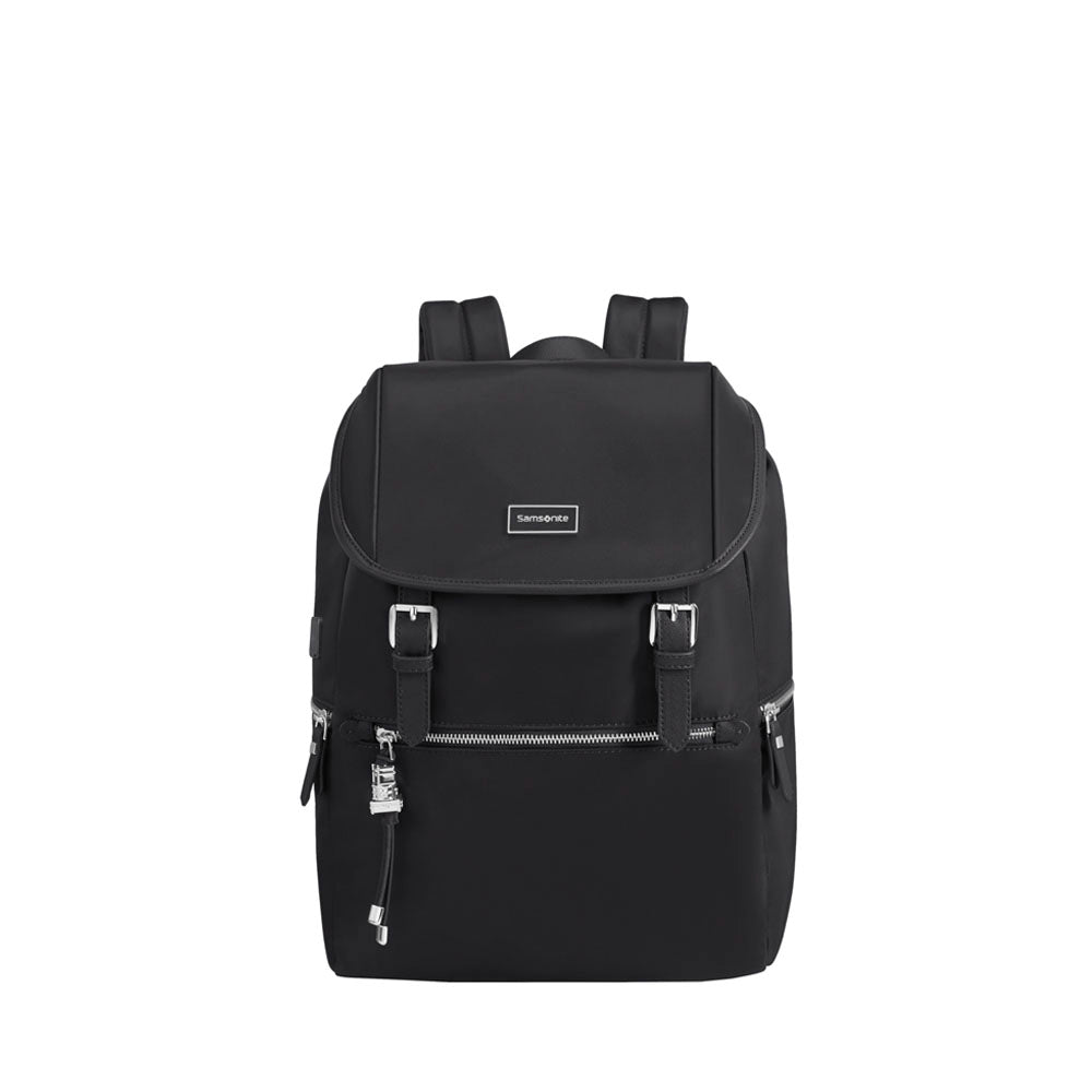  Mochila KARISSA BIZ Backpack 14.1  + Flap W/USB Mediana Black 